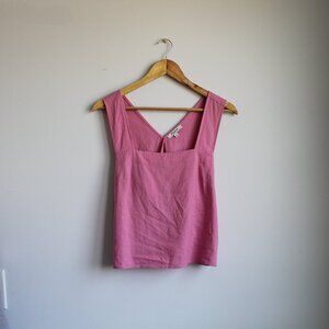 NWOT Madewell 'Irene' Linen-Blend Sleeveless Top